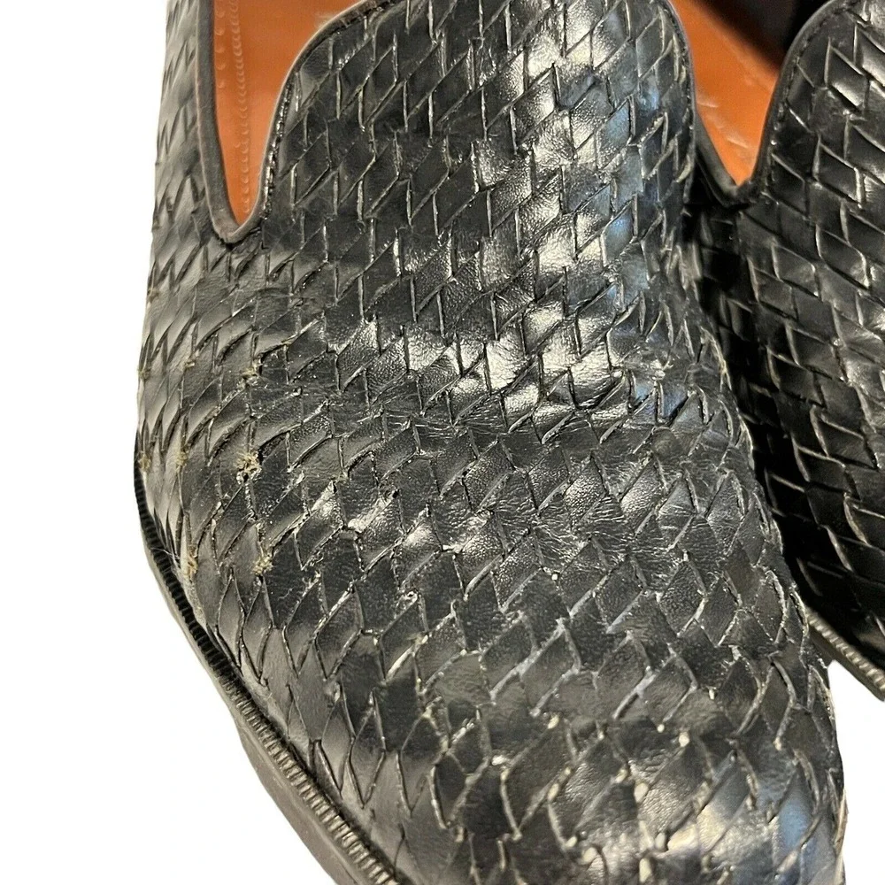 Naturalizer Fit4U Woven Braided Leather Loafer Slip On Shoes Womens Sz 8 Black